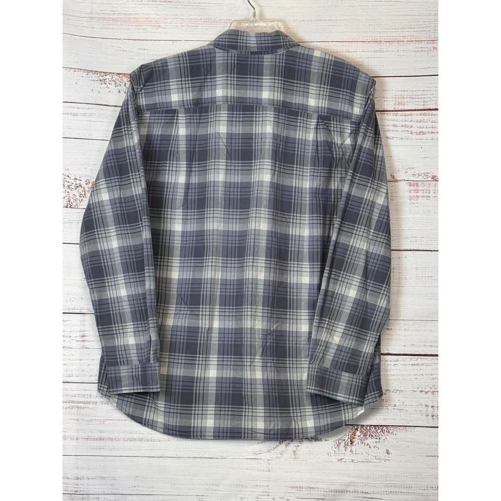 Carhartt Men's Gray Plaid Rugged Flex LS Button Down Shirt Relaxed Fit  Large - Picture 2 of 6